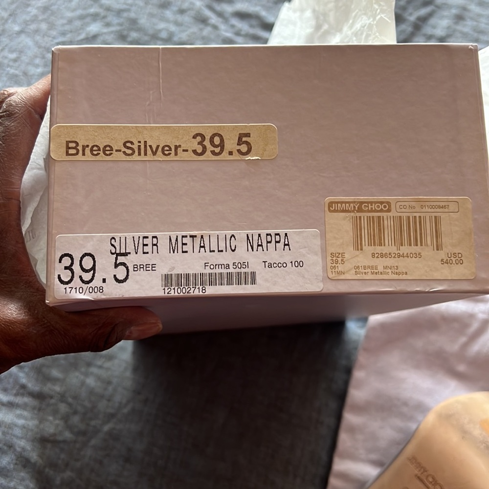Jimmy Choo Silver Metallic Heels - Picture 6 of 6